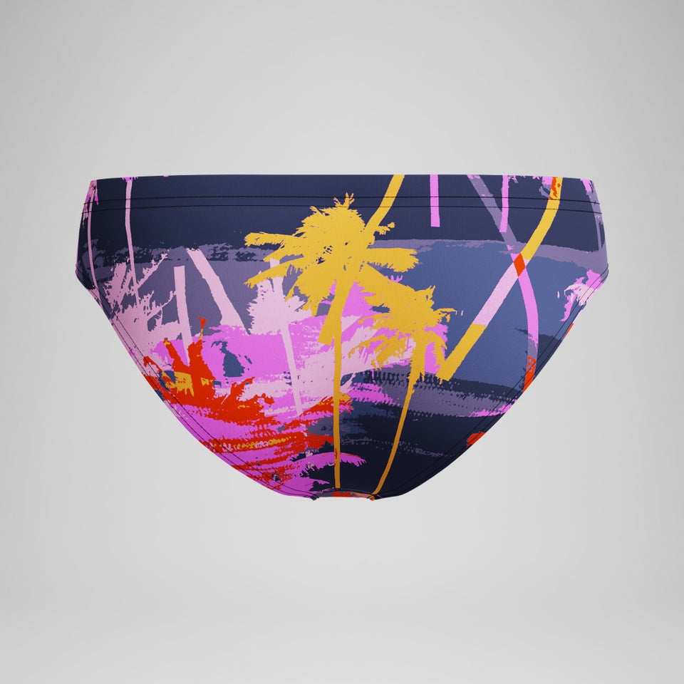 Slip de bain Garçon Club Training 6,5 cm imprimé noir/rose