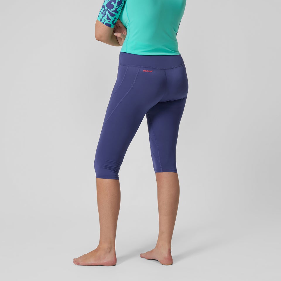 Panel-Dreiviertelhose Blau für Damen