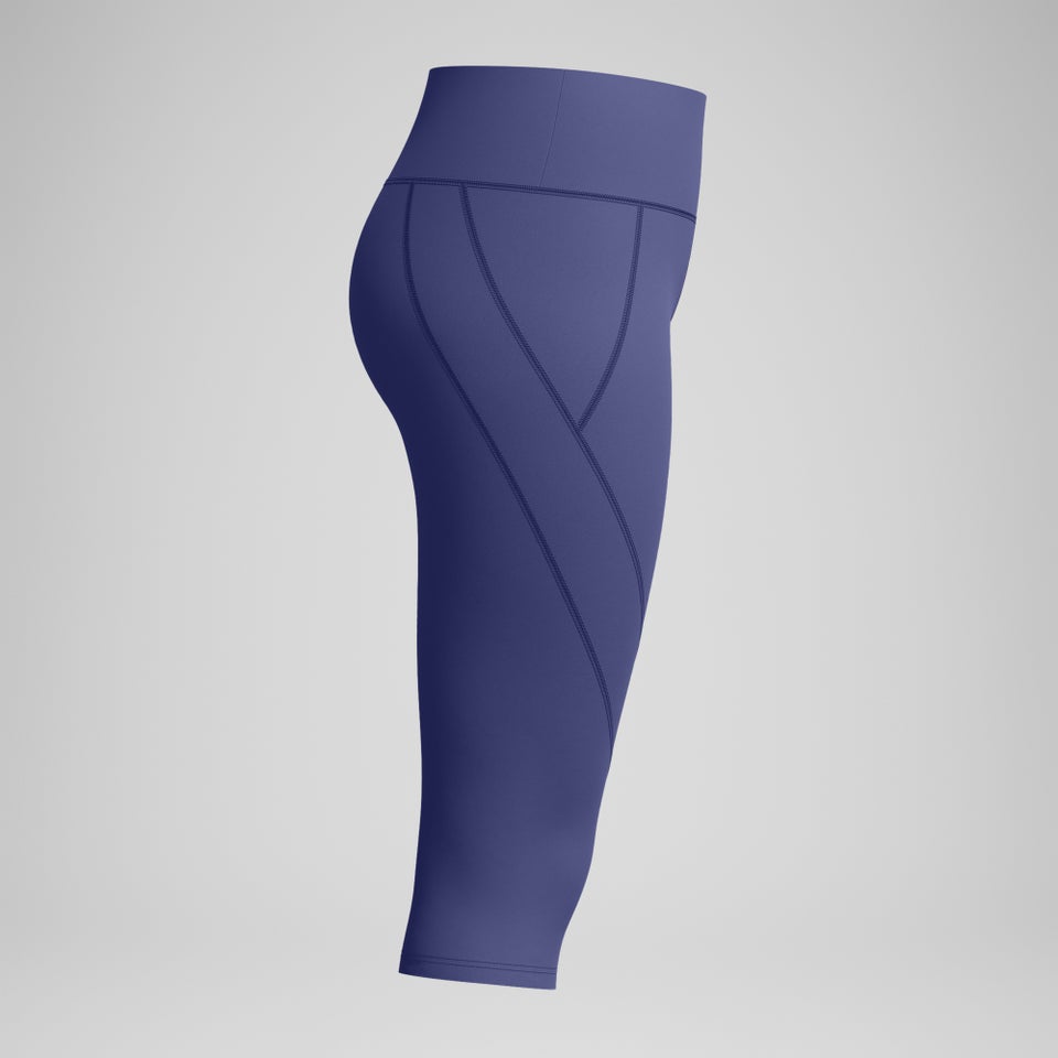 Panel-Dreiviertelhose Blau für Damen