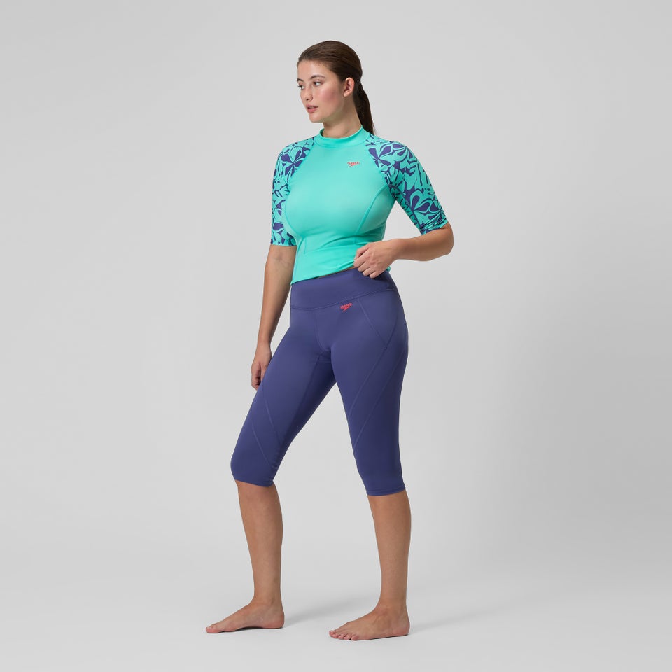 Panel-Dreiviertelhose Blau für Damen