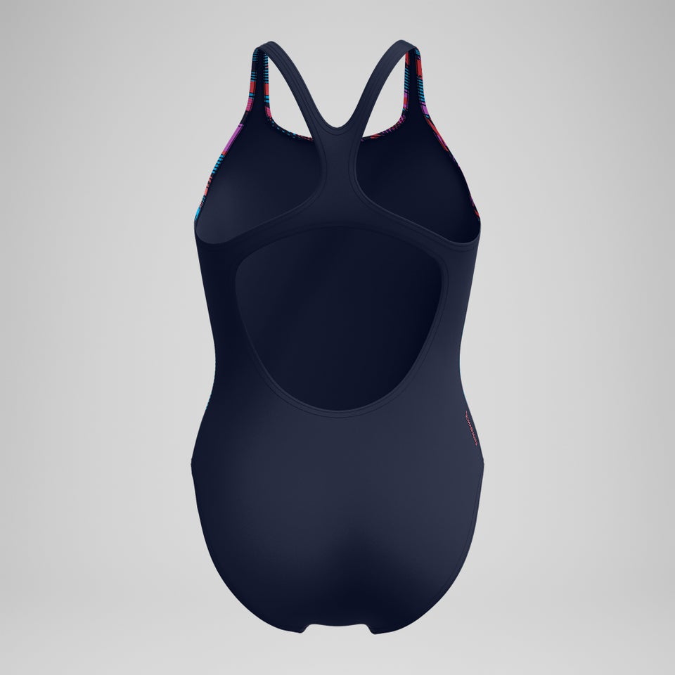 Maillot de bain Femme Medalist imprimé numérique bleu/rose