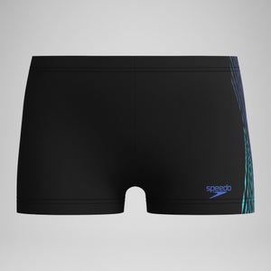 Boys' Plastisol Placement Aquashort Black/Blue - 11-12