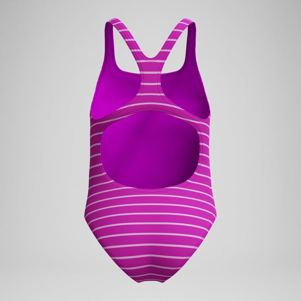 Girls' Printed Medalist Swimsuit Pink