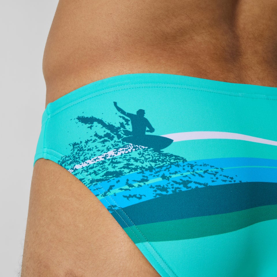 Slip Beachstar 5 cm, hommes, turquoise