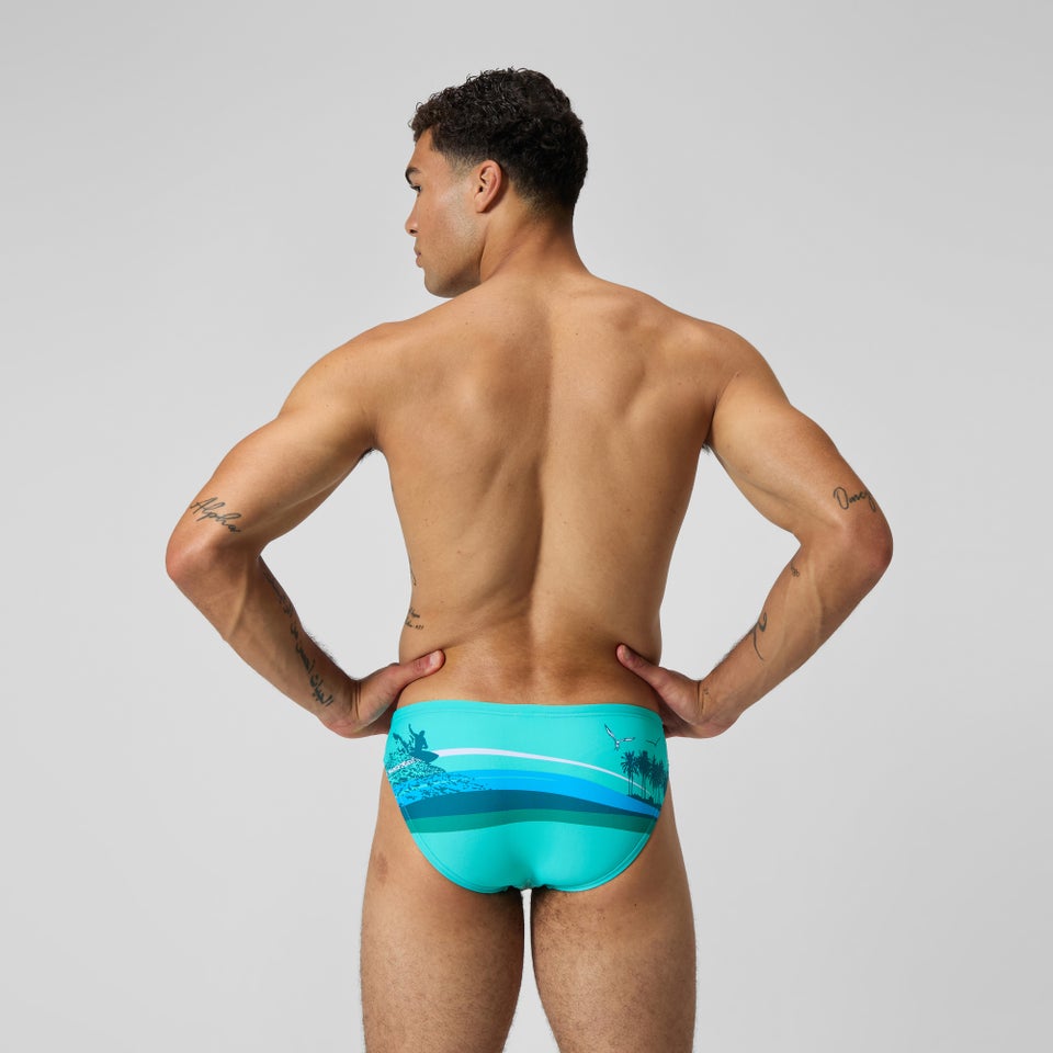 Slip Beachstar 5 cm, hommes, turquoise
