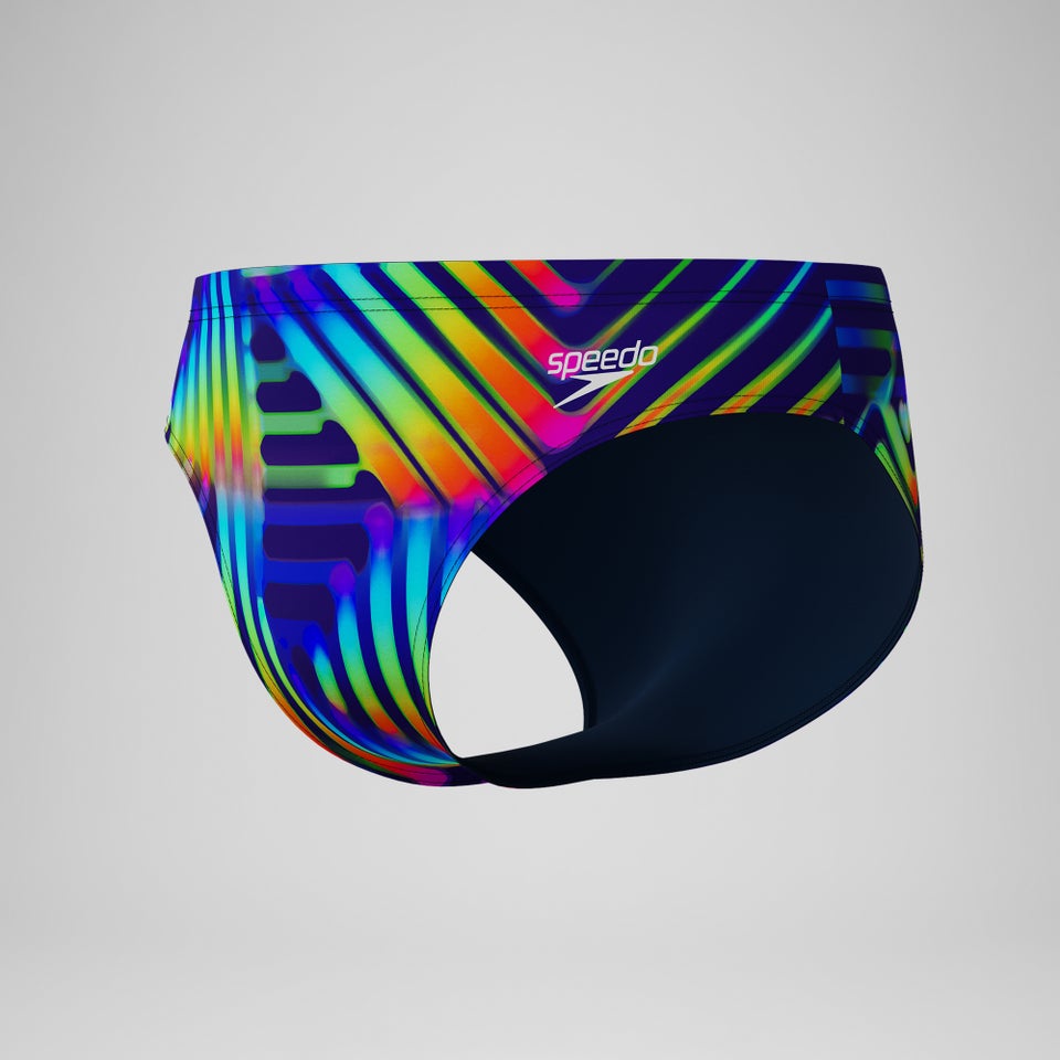 Club Training Bedruckte Badehose 8 cm Marineblau/Grün für Herren