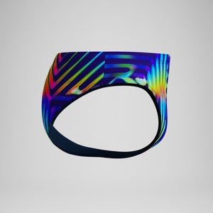 Slip de bain Homme Club Training imprimé 8 cm bleu marine/vert