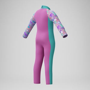 All-in-one-Schwimmlern-Sunsuit Pink für Kleinkinder (Mädchen)