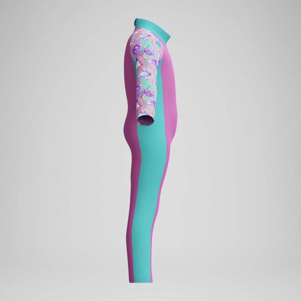 Combinaison de protection solaire Bébé Learn to Swim All-in-One rose