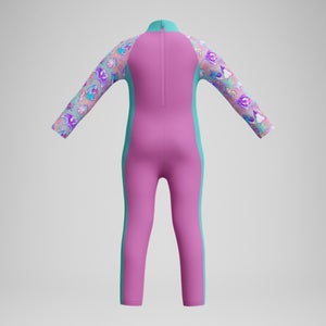 All-in-one-Schwimmlern-Sunsuit Pink für Kleinkinder (Mädchen)