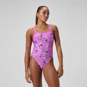 Maillot de bain Femme Club Training Starback imprimé rose/vert