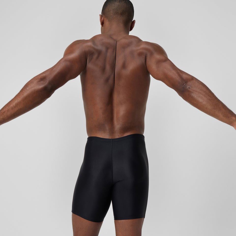 Duo Logo Print Mittellange Schwimmhose Schwarz/Koralle für Herren