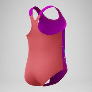 Girls' Digital Printed Swimsuit Pink/Coral