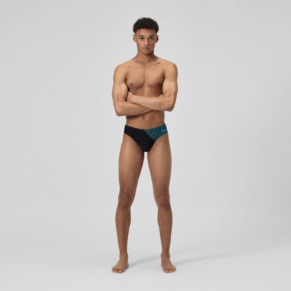 Men's Medley Logo 3" Brief Black/Blue