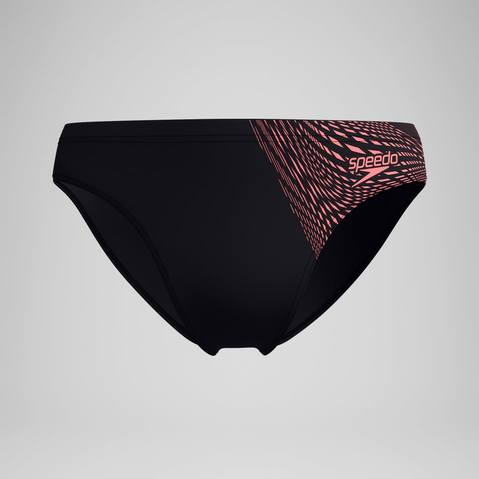 Men's Medley Logo 3" Brief Black/Coral