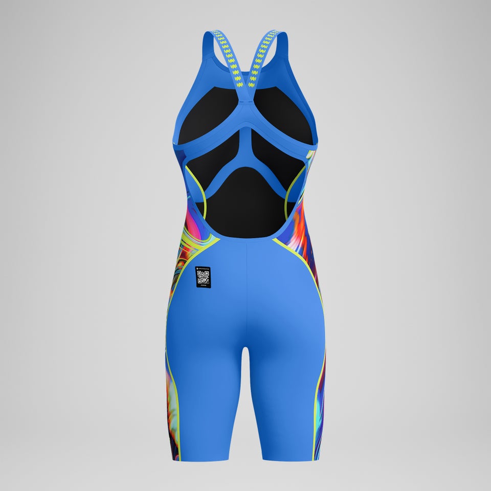 Fastskin LZR Pure Intent 2.0 Schwimmanzug mit offenem Rücken Blau/Gelb/Rot für Damen