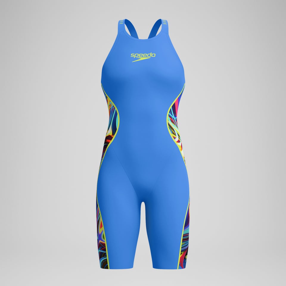 Fastskin LZR Pure Intent 2.0 Schwimmanzug mit offenem Rücken Blau/Gelb/Rot für Damen