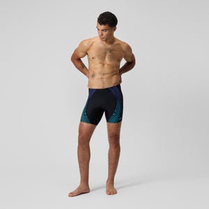 Men's Duo Logo Print Mid Jammer Black/Blue