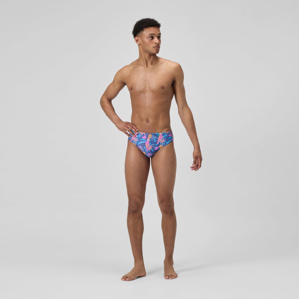Men's Club Training 3" Printed Brief Navy/Pink