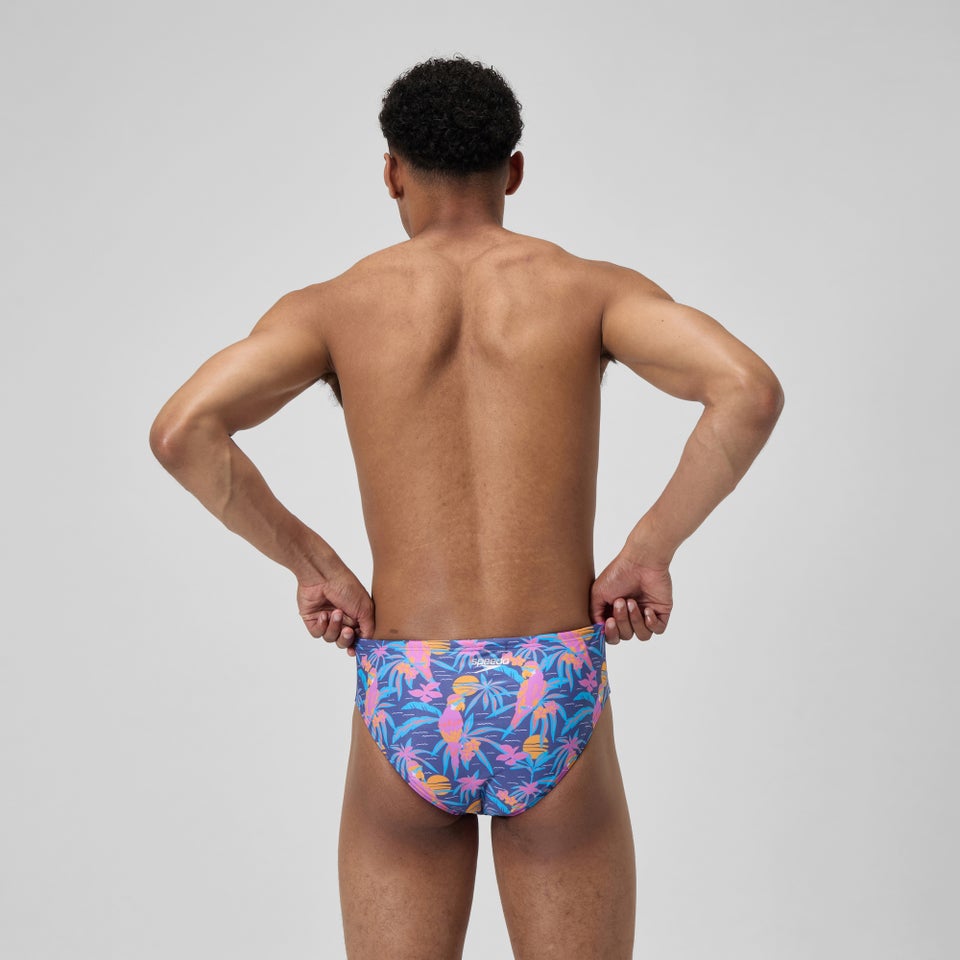 Men's Club Training 3" Printed Brief Navy/Pink