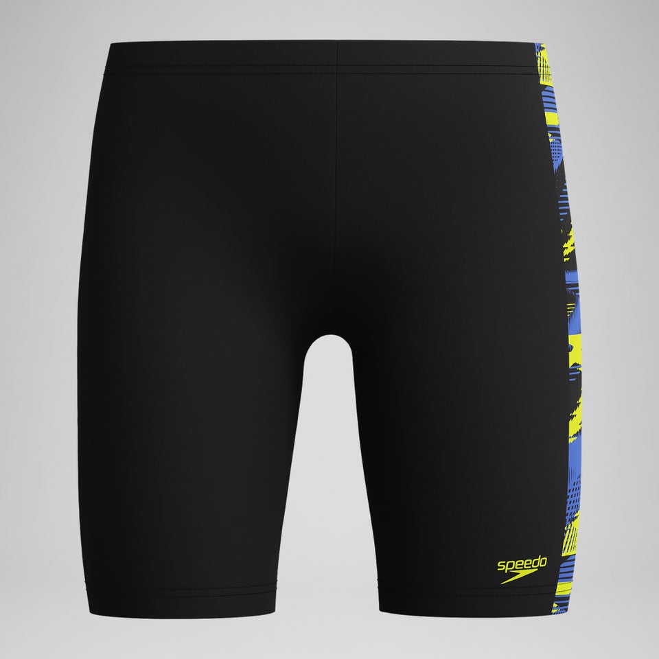 HyperBoom Panel-Schwimmhose Schwarz/Gelb für Jungen