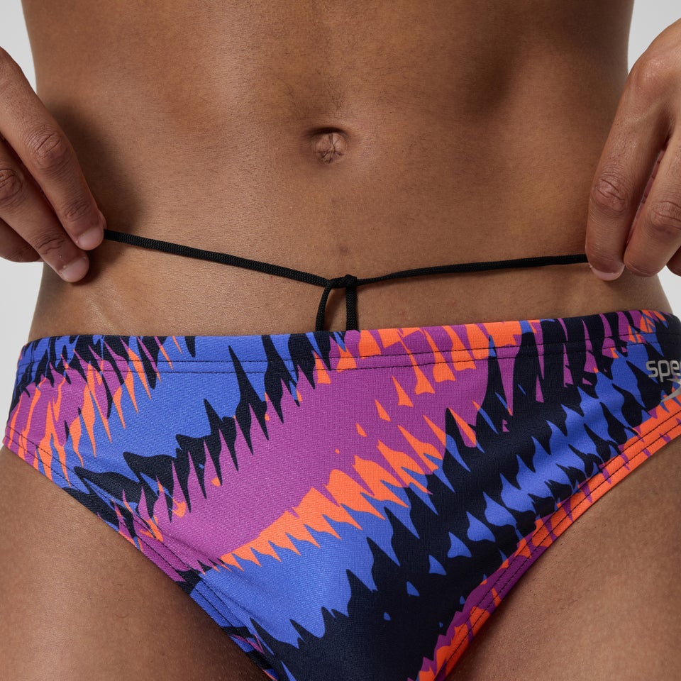 Men's Club Training 2" Printed Brief Blue/Pink