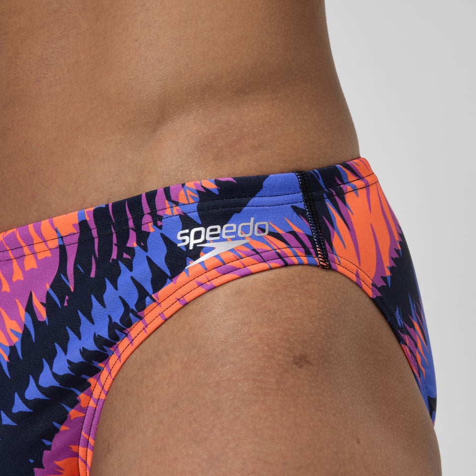 Men's Club Training 2" Printed Brief Blue/Pink