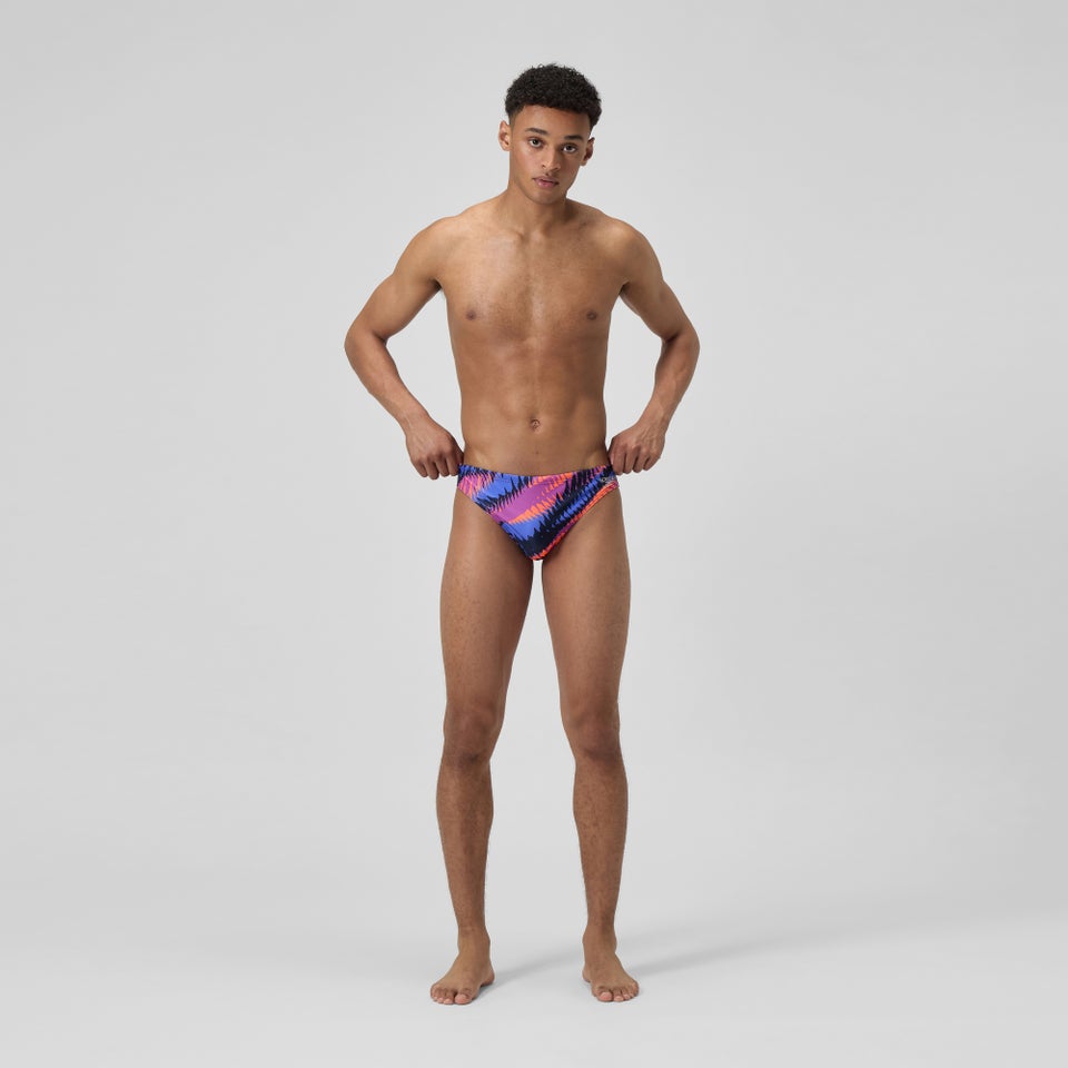 Men's Club Training 2" Printed Brief Blue/Pink