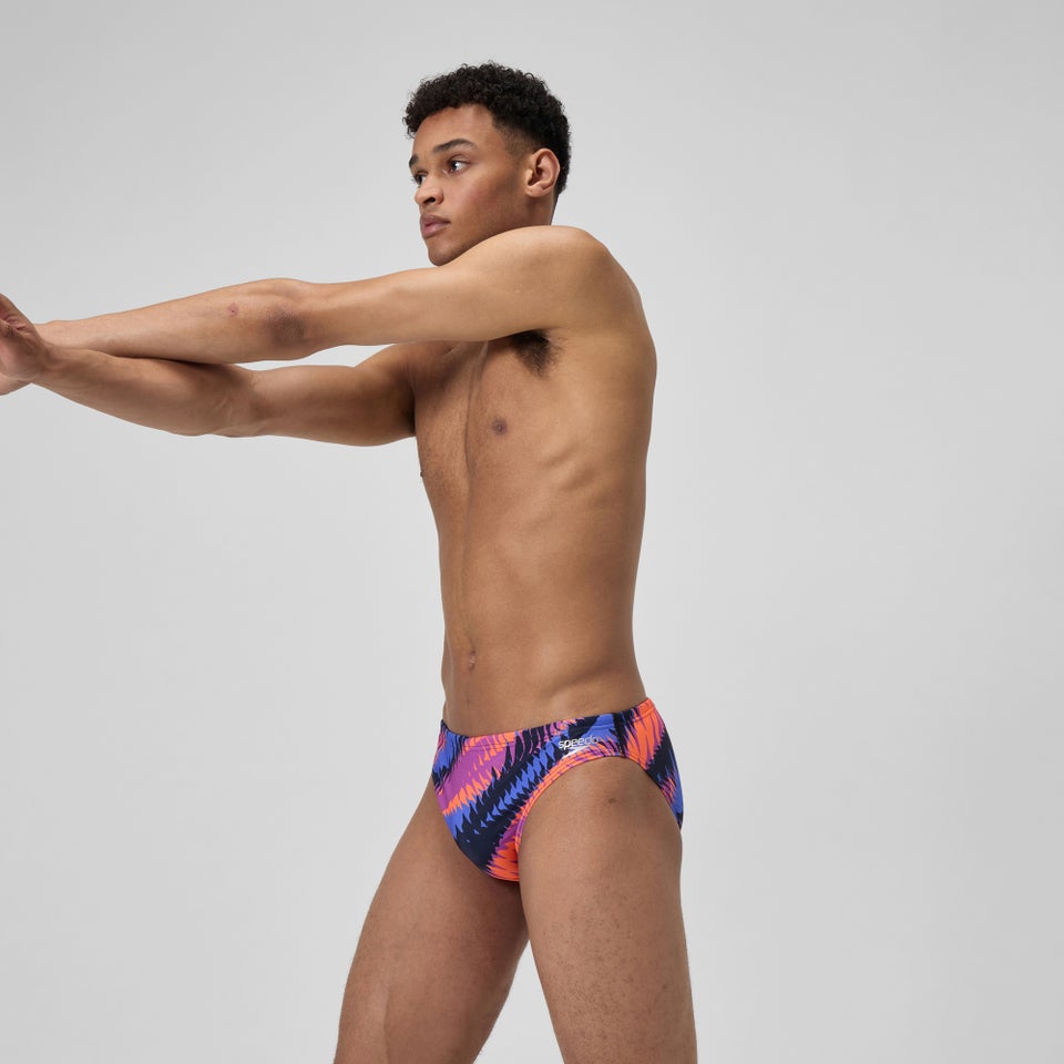 Men's Club Training 2" Printed Brief Blue/Pink