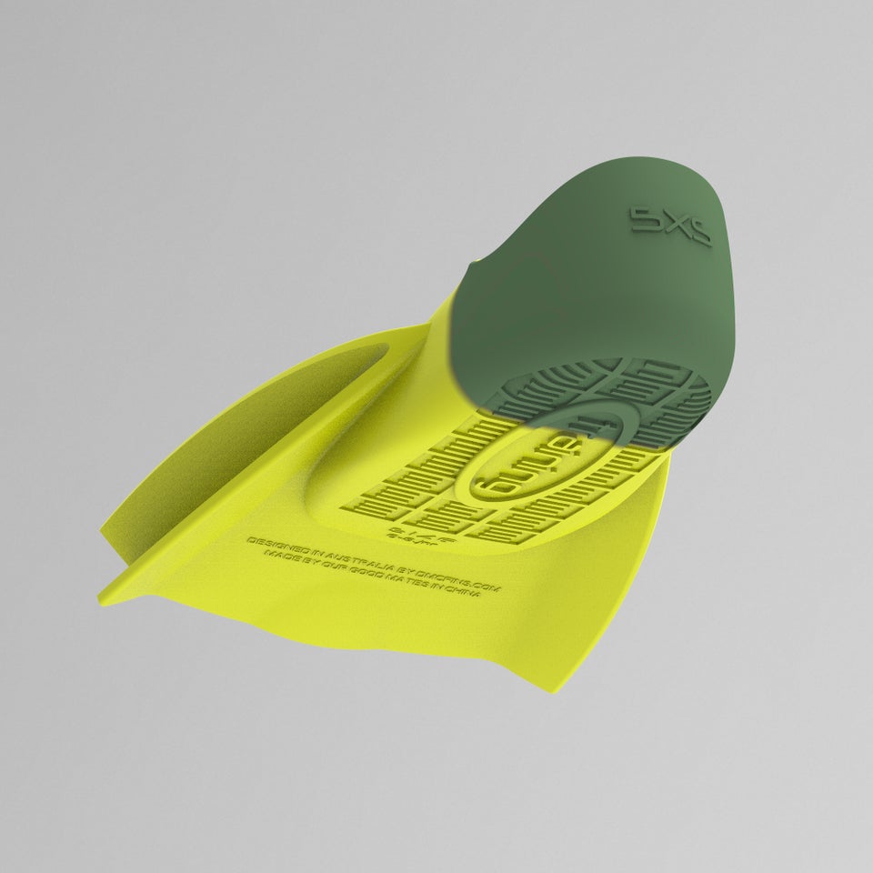 Speedo DMC Original Schwimmflosse Gelb/Grün