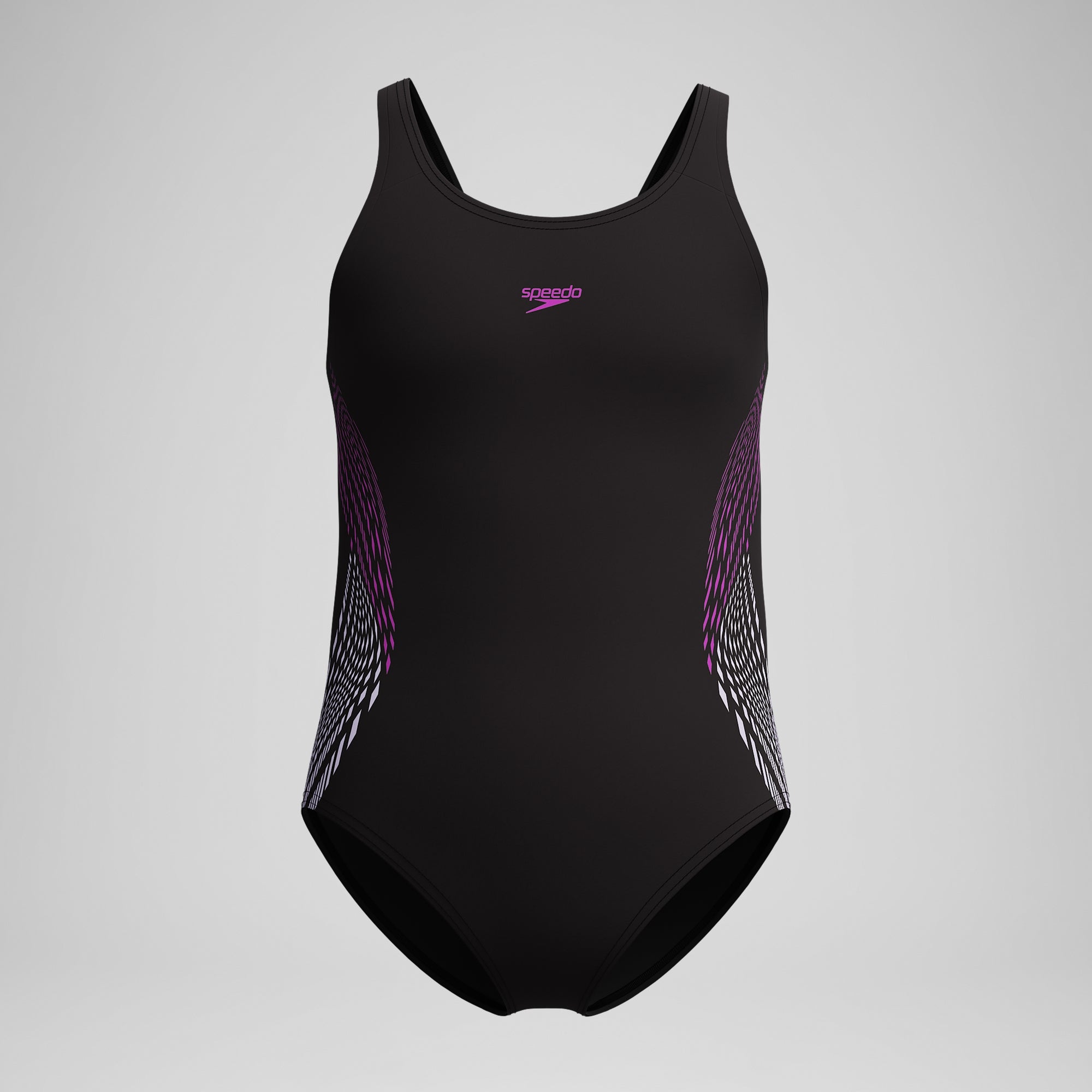 Girls' Placement Muscleback Swimsuit Black/Pink