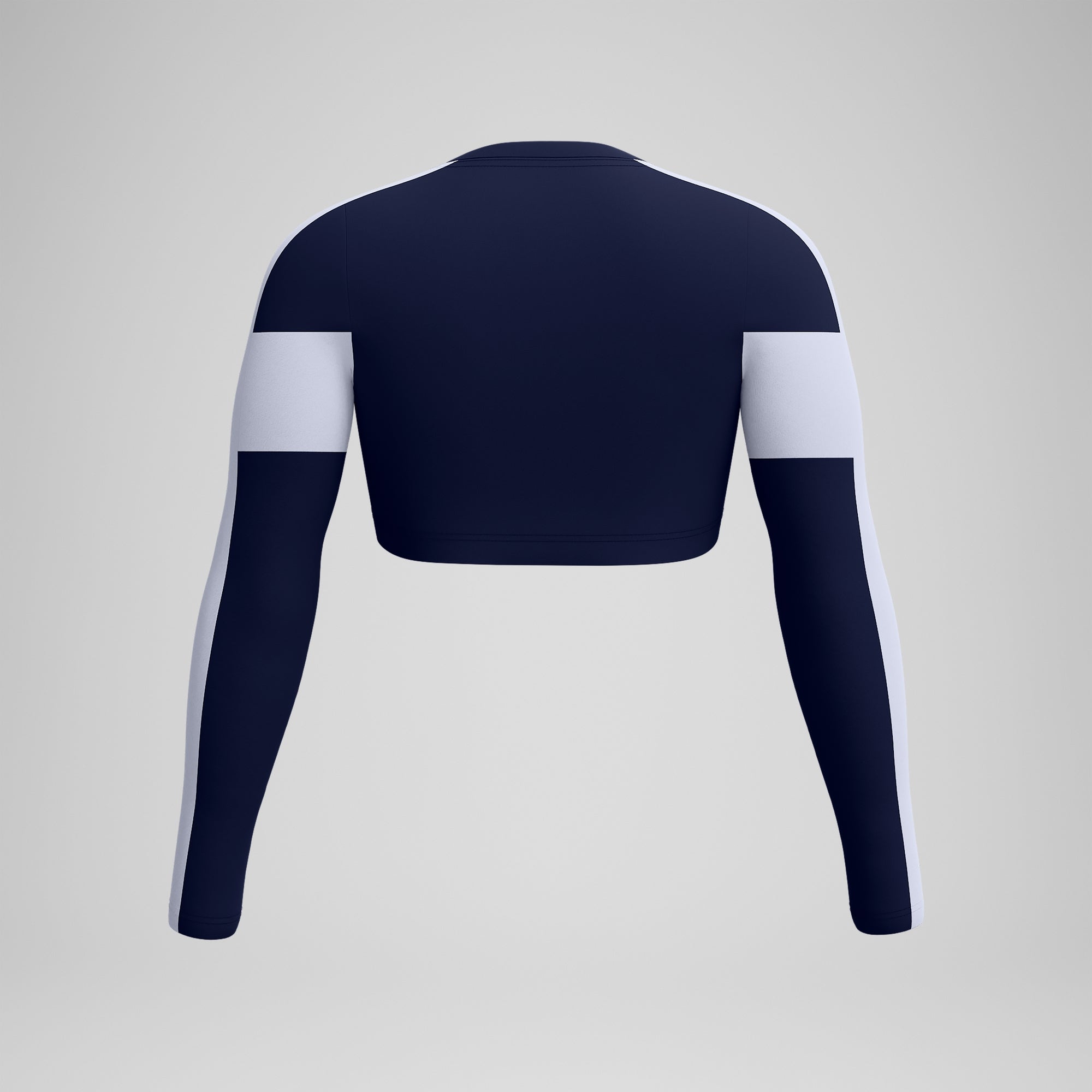 FRAMeWORK SPEEDO/スピード SEE THROUGH TOP Women's Jetstream Long Sleeeve Colorblock Crop Rashguard Top Navy