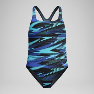 HyberBoom Medalist Bedruckter Badeanzug Blau für Mädchen