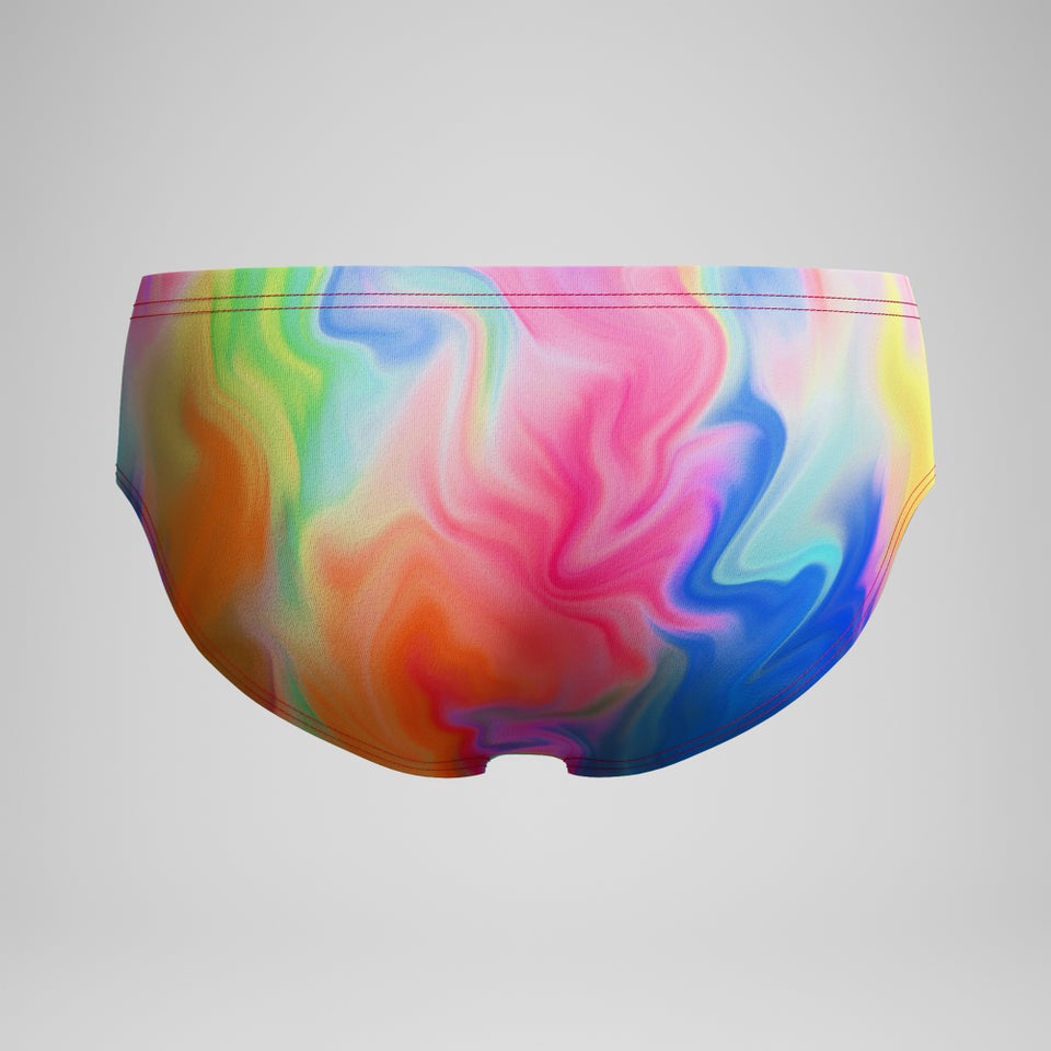 Printed One Brief Pink/Yellow