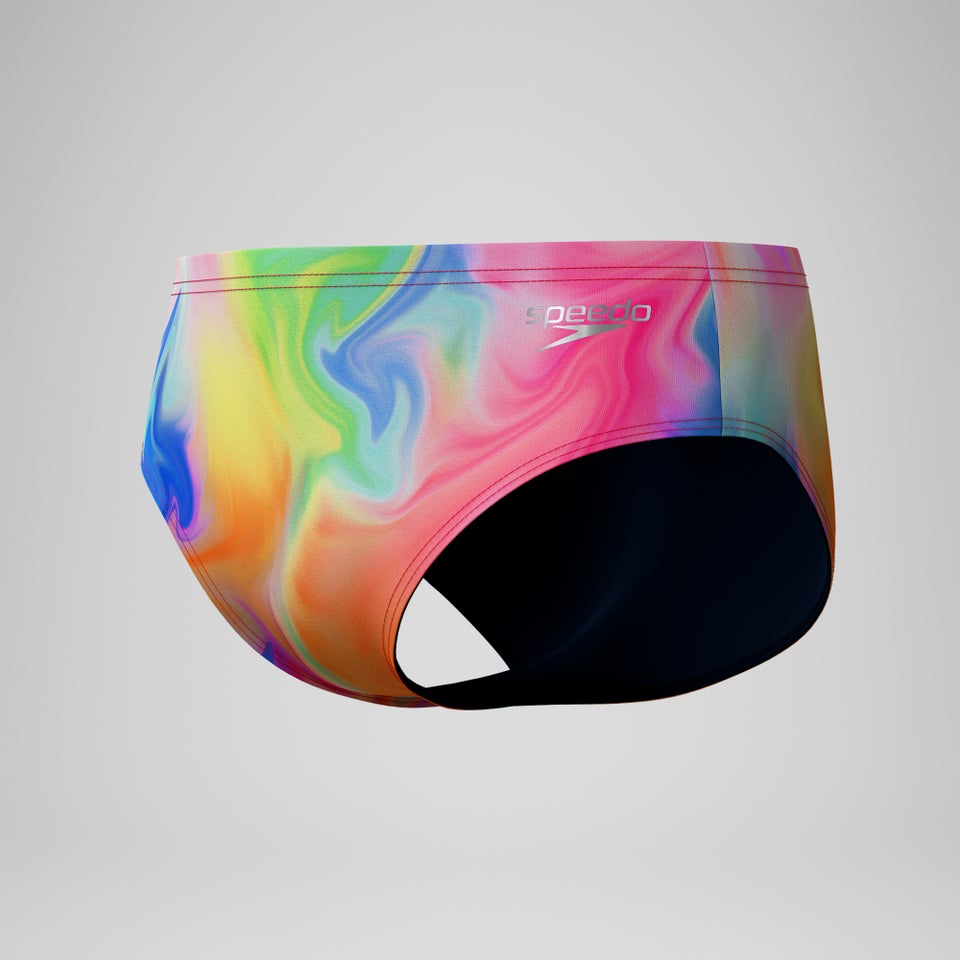 Printed One Brief Pink/Yellow