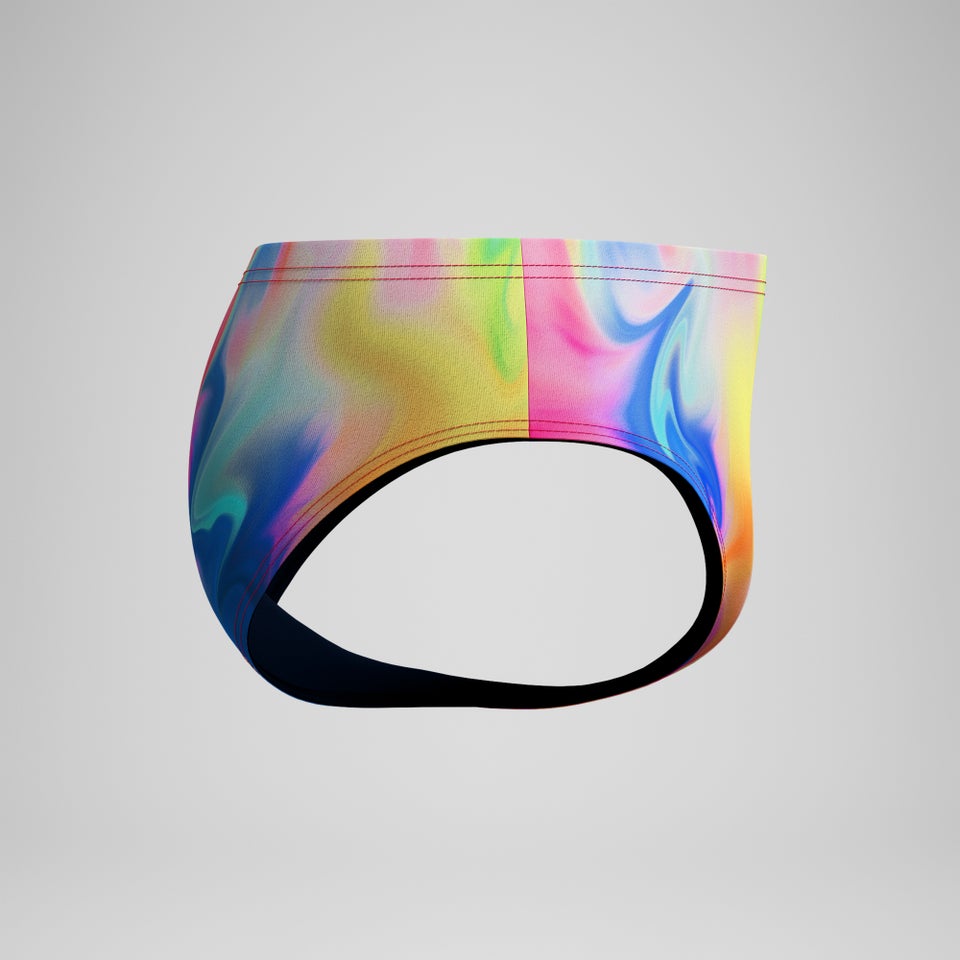 Printed One Brief Pink/Yellow