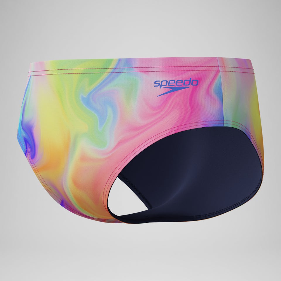 Printed One Brief Pink/Yellow