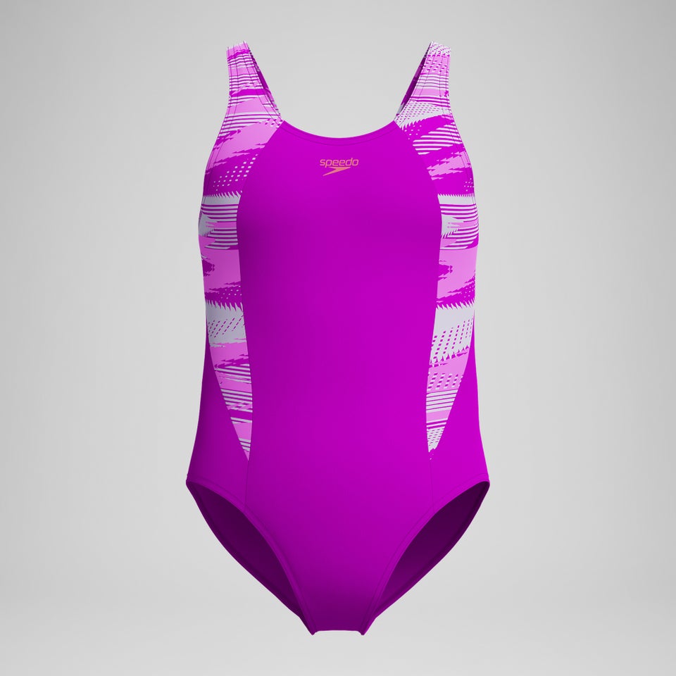 HyperBoom Splice-Muscleback-Badeanzug Pink für Mädchen