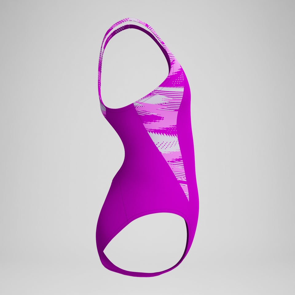 HyperBoom Splice-Muscleback-Badeanzug Pink für Mädchen