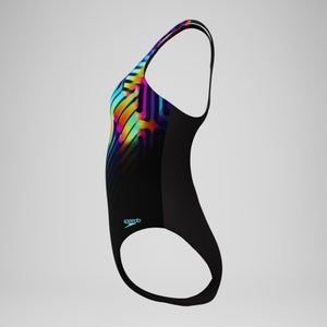 Women's Digital Printed Medalist Swimsuit Black