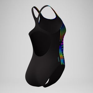 Women's Digital Printed Medalist Swimsuit Black