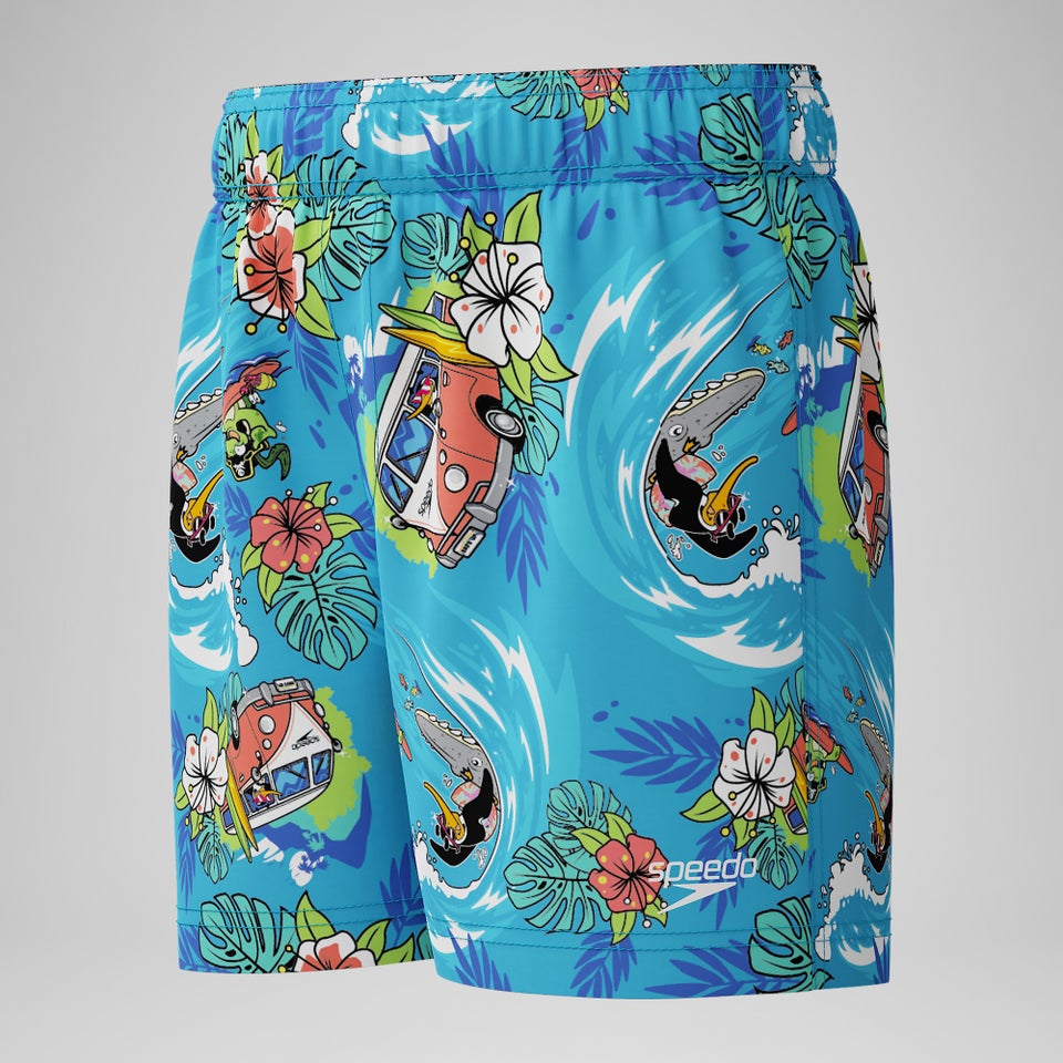 Schwimmlern-Badeshorts 28 cm Blau für Jungen