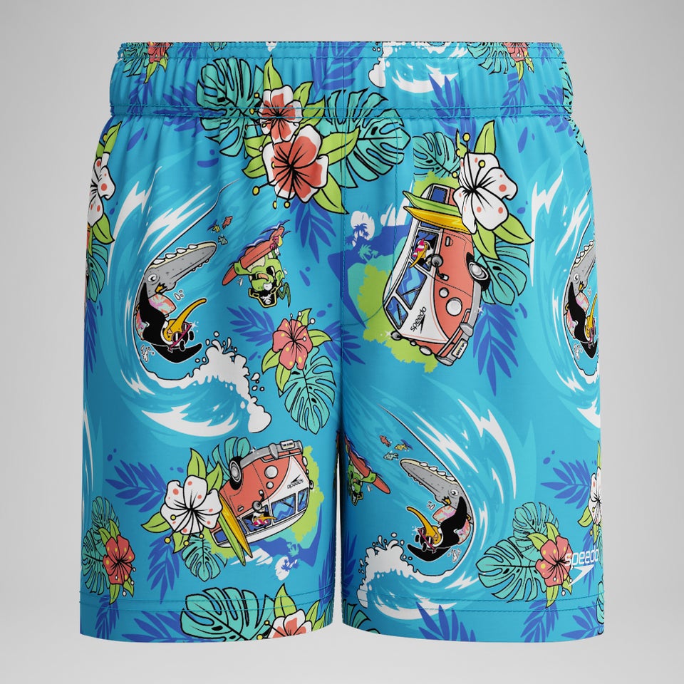 Schwimmlern-Badeshorts 28 cm Blau für Jungen