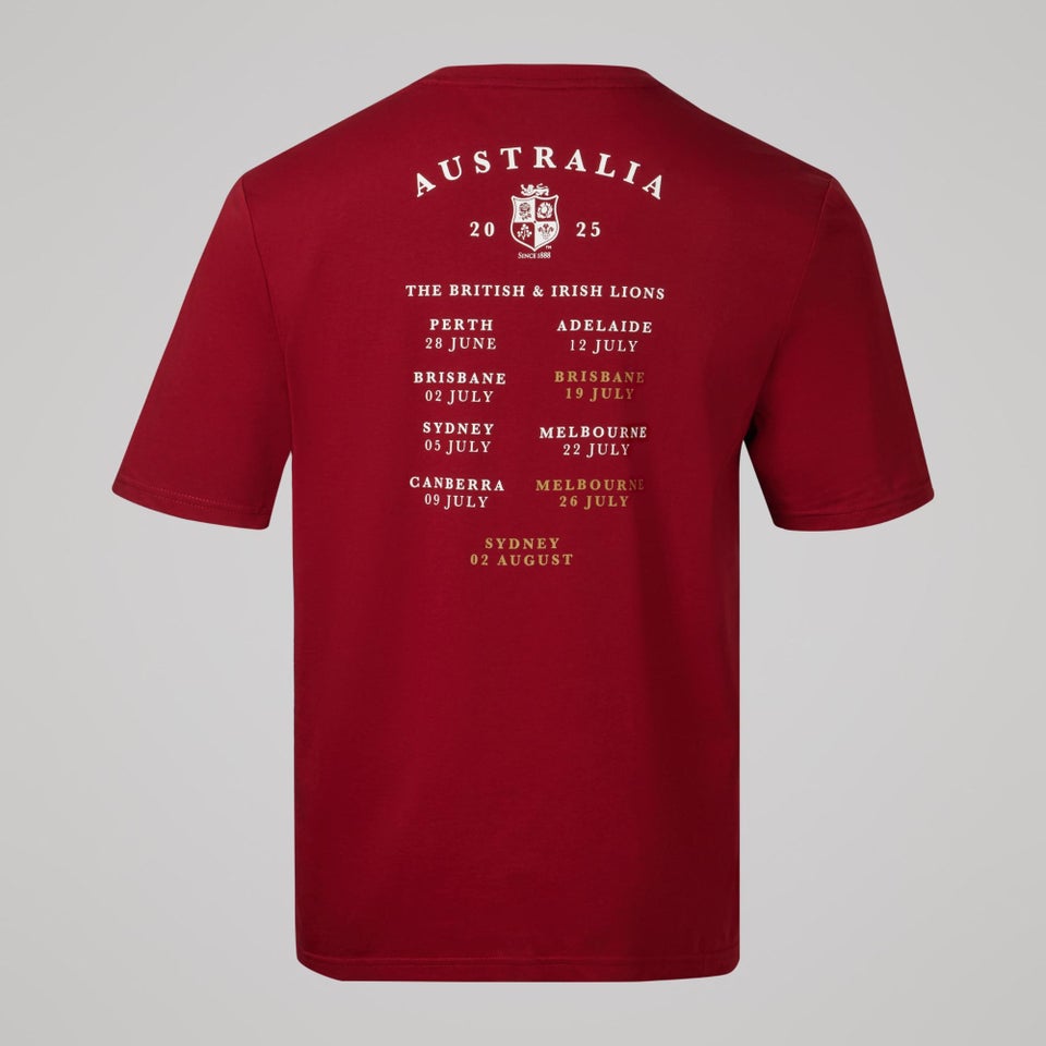 BRITISH & IRISH LIONS TOUR 25 T-SHIRT RED