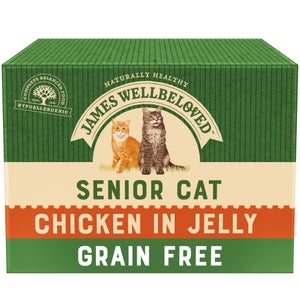 Senior Chicken in Jelly Grain Free Wet Cat Food Pouches