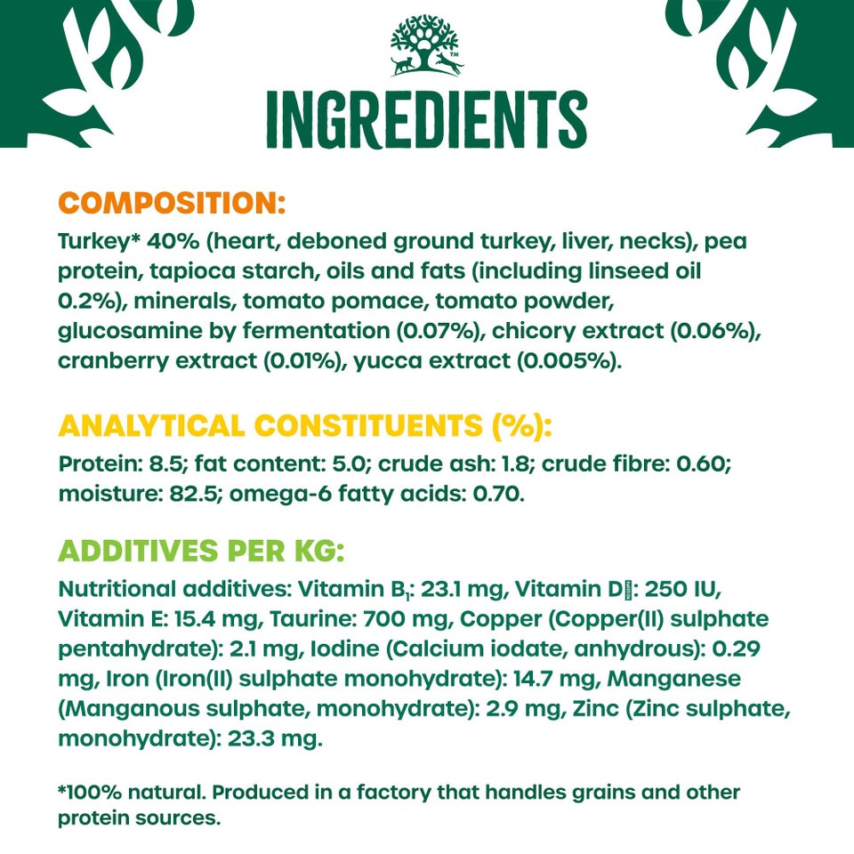 Senior 11+ Turkey in Gravy Grain Free Wet Cat Food Pouches 48 pouches