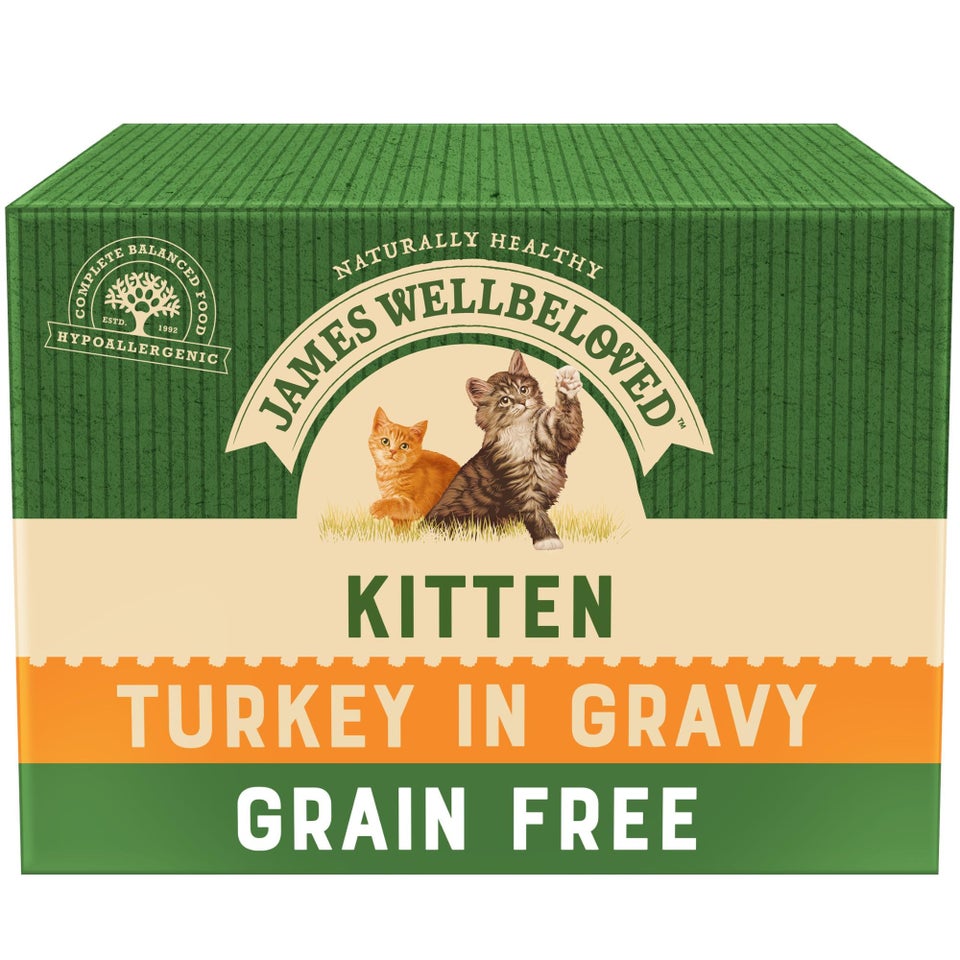 Kitten Turkey in Gravy Grain Free Wet Cat Food Pouch