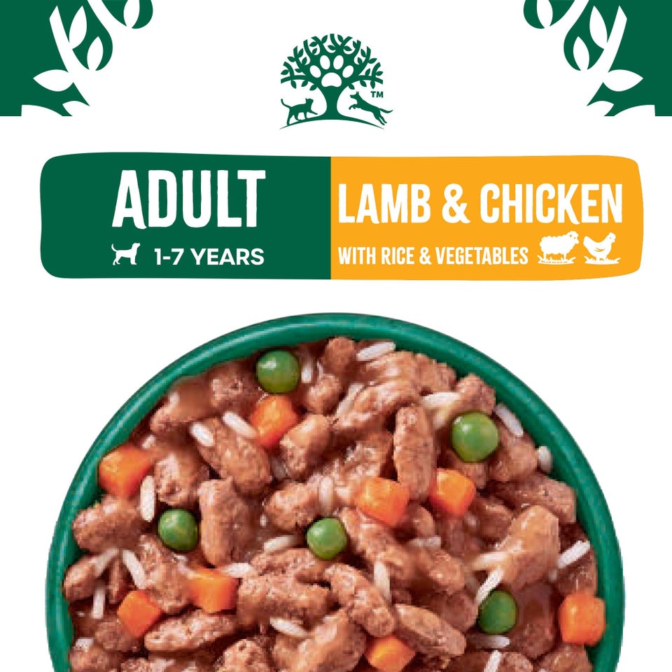 Adult Lamb & Chicken & Rice in Gravy Wet Dog Food Pouches 48 pouches