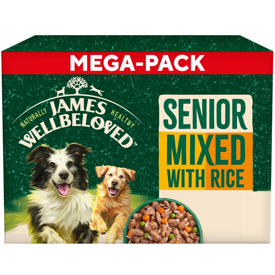 Senior Turkey, Lamb & Chicken in Gravy Wet Dog Food Pouches 48 pouches