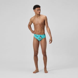 Men's Printed One Brief Green
